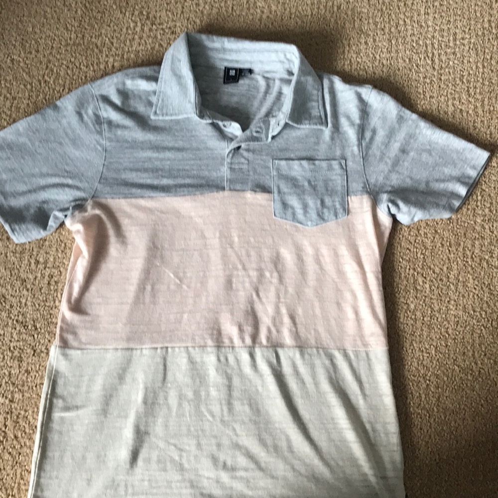 Ocean Current boys color block golf shirt sz L
